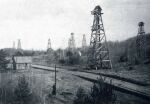 Kopalnia ropy naftowej w Bóbrce - widok z 1910r.